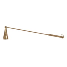 Alice Lane Antique Brass Candle Snuffer Home Collection – Refined Elegance with Elongated Thin Handle – Candle Wick Accessory – Flame Extinguisher