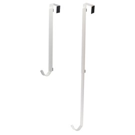 Haute Decor Adapt Adjustable Wreath Hanger, Premium Length Adjustable - Strong Over The Door Wreath Hanger, Holds up to 30 pounds (Matte White)