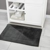 mDesign Microfiber Bath Mat Set - 3 Piece Bathroom Rugs