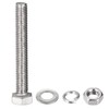 uxcell M8 x 55mm Hex Head Screws Bolts, Nuts, Flat