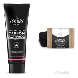 Carbón Activado Mascarilla Y Jabon Sheló Nabel S905+s906