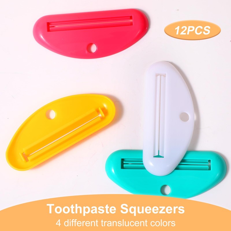 YBETY 12 Pcs Toothpaste Squeezer Plastic Tooth Paste Tube Squeezer