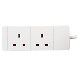 PRO ELEC PRO ELEC PELB1510 2 Gang Extension Lead 3m, White