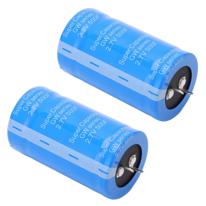 2 Pcs Automobile Car Farad Capacitor 2.7V 500F Energy Saving