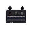6 Gang Switch Panel Circuit Breaker Toggle Rocker Switch Boat
