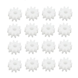 Plastic Gear Wheels, 14 Teeth, Hole Diameter 0.1 inch (2 mm), Thickness 0.19 inch (4.8 mm), Diameter 0.4 inch (10.6 mm), For Automotive Motor Shafts, Pack of 20