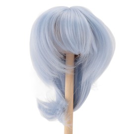 Doll Short Straight Wig Soft Comfortable Realistic 1/4 Doll Wigs Synthetic Hair for 18.5‑21cm Head Circumference Light Blue