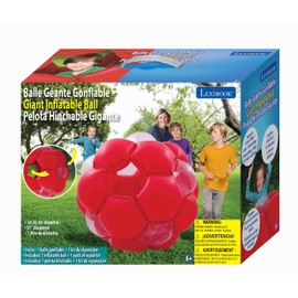 LEXiBOOK, Inflatable Giant Ball, Giant Ball for Outdoor Play, Game Safety, Red/Transparent, PA100US