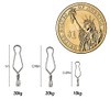 Dr.Fish Paquete de 100 clips de pesca de acero inoxidable,