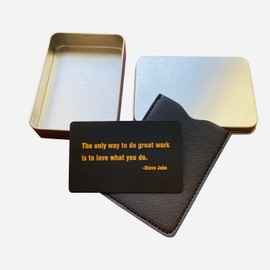 Gold Color Motivational Quote Bookmark, Luxury Black Metal Copper Classic Reading Bookmark for Book Lovers Saying This Encouragement Quote The only Way to do Great Work is to Love What You do.