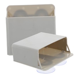 Gatuida 2pcs Whiteboard Pen Holder with Suction Cup Elegant Storage Box for Markers and Pencils Practical Desk Organizer for Home Office Use Grey Multi Functional Design