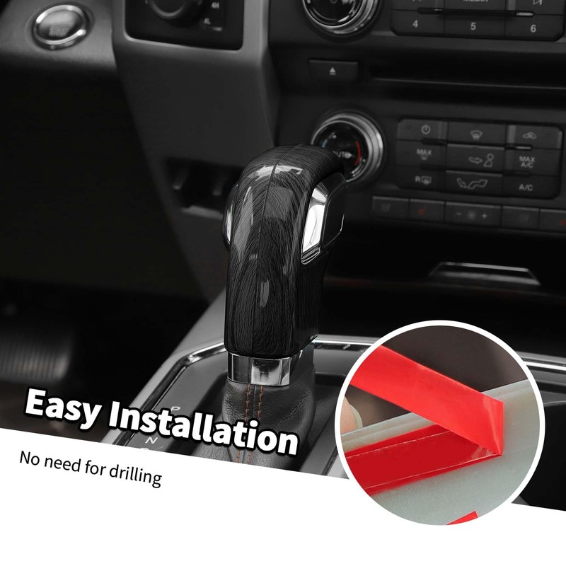 Jimen Fit for Ford F150 2015-2020, Gear Shift Knob Cover