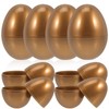 HEMOTON 10pcs Golden Plastic Easter Eggs, 2.95 Fillable Easter Eggs