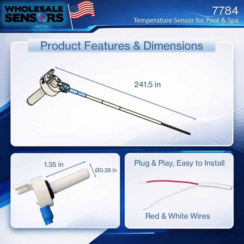 Wholesale Sensors Replacement for Jandy Zodiac 7784 Air/Water/Solar, Temperature Sensor,