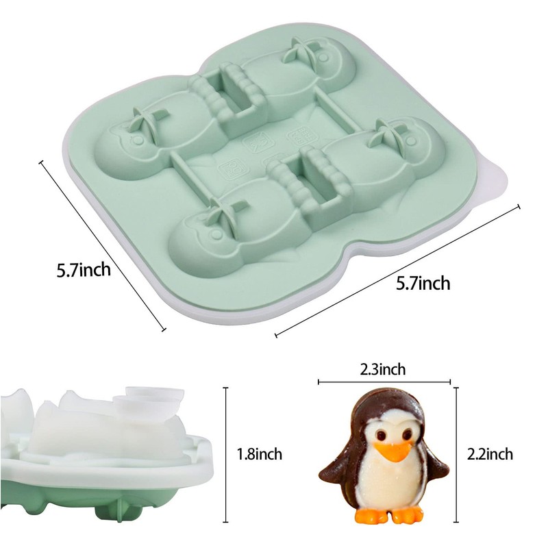 IDVVSSX Penguin Ice Cube Mold, Fun Shapes Ice Cube Tray,