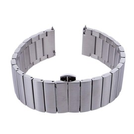 Sulla 22 mm L304 Stainless Steel Replacement Strap with Butterfly Clasp Quick Release, silver, Bracelet