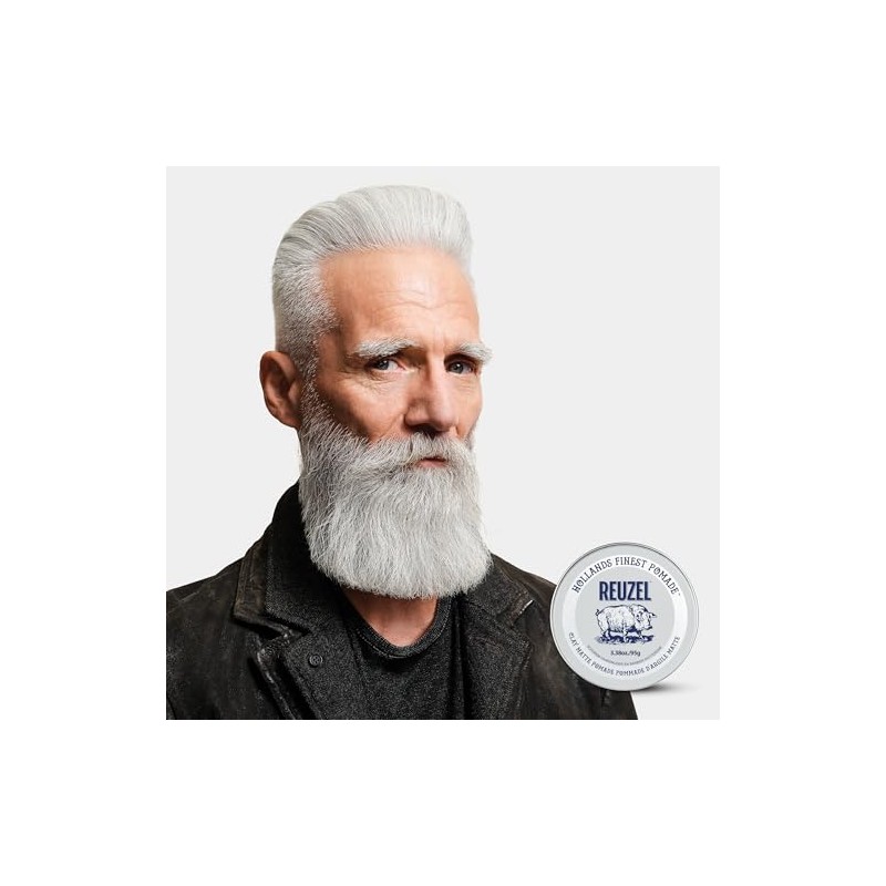 Reuzel Matte Clay Pomade, No Shine Pomade With A Medium