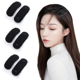 10 Pcs Thin Style Volume Hair Base Insert Bump It Up Hair Pads Hair Styling Clip Hair Bun Maker Accessories(Black)