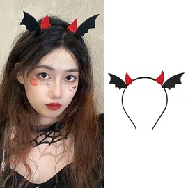 LIKENNY Halloween Decoration, Hair Clip, Headband, Cute, Bat Wings, Devil, Cosplay, Prop, Women's, Children's, Costume Tools, Halloween, Masquerade Supplies, Party Goods, Hair Ornament, For Photography, (C)