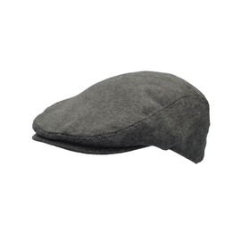 WALKER AND HAWKES - Wool Blend Fitted Ivy Flat Cap - Charcoal - S/M (57/58cm)