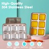 Stainless Steel Ice Cube Trays, 2 Pack with 12 Ice