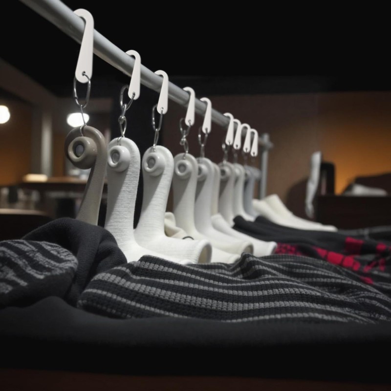 Homakover 1000 Pieces Plastic J-Hooks for Socks Retail Display Hanger,