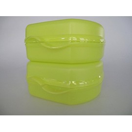 TUPPERWARE Snacky Sandwich Box yellow (2) 7220