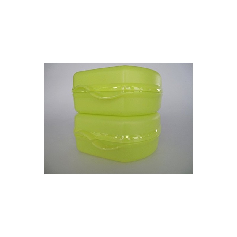 TUPPERWARE Snacky Sandwich Box yellow (2) 7220