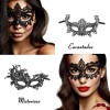 Set de Antifaces de Encaje y Diademas Orejas Gato 20
