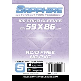 Red Glove - 100 Sapphire Sleeves Purple 59 x 86 cm Splilla Format Yu-Gi-Oh