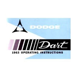 1963 DODGE DART Owners Manual User Guide