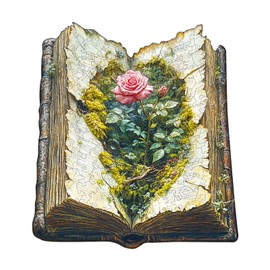 Jigfoxy Wooden Jigsaw Puzzles for Adults, Flowers in the Book Wooden Puzzle 265pcs, Unique Shape Wood Puzzles, for Family Friend with wooden box(13.4 * 12.2in)