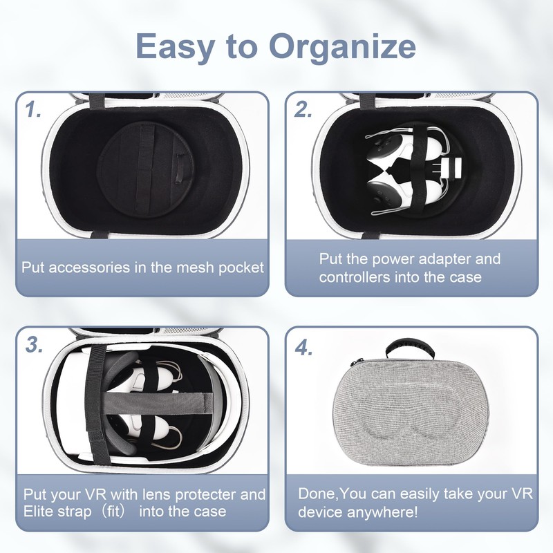 DEVASO Hard Carrying Case for Meta Quest 3S, Portable Protective