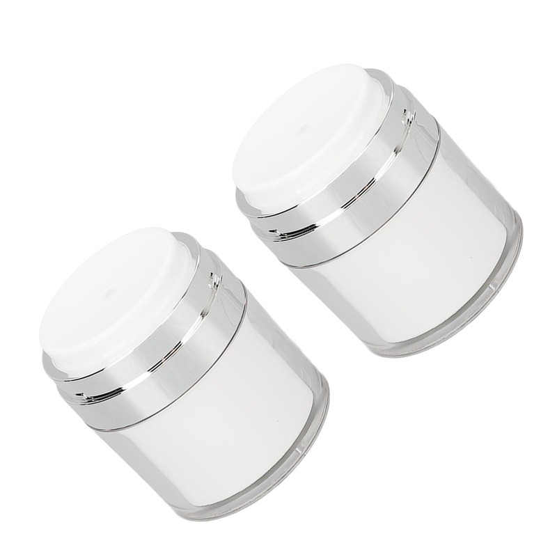 2pcs 50ml Cream Jar Refillable Empty Acrylic Vacuum Makeup Jar