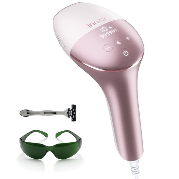 INNZA IPL Hair Removal Device for Women and Men,999999 Flashes 10 Energy Level Hair Remover System for Face Body Leg Back,Corded