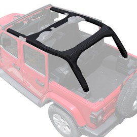 BESTAOO Roll Bar Padding for 2018-2023 Jeep Wrangler JL Unlimited 4 Door, Black Neoprene Roll Cage Full Protector Cover