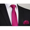 HISDERN Hot Pink Ties for Men Stripe Mens Ties and