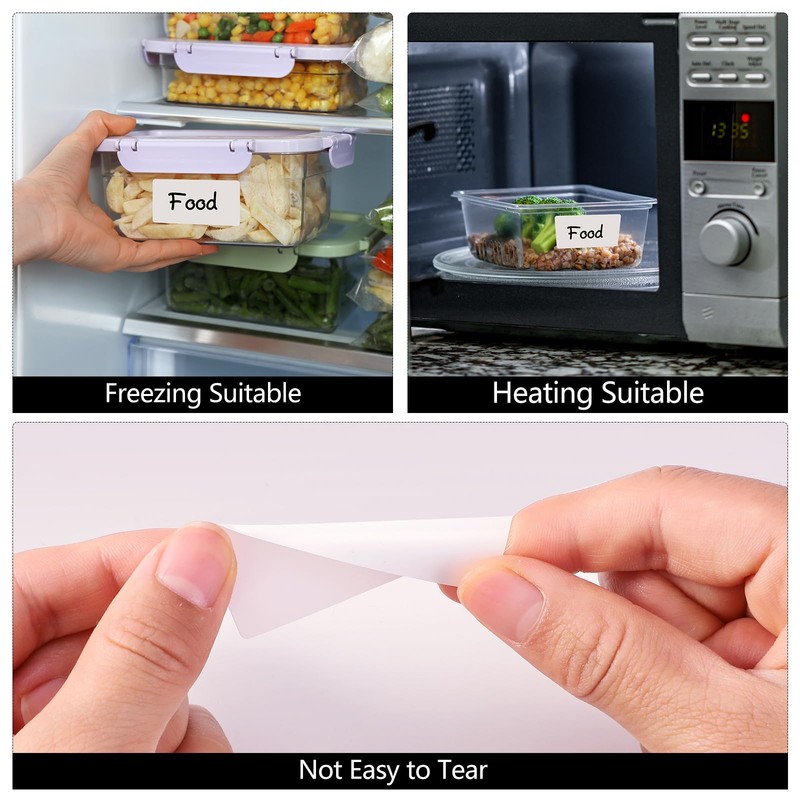 2000 Pcs Removable Freezer Labels, 1" x 2" Blank Label