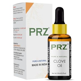 PRZ Clove Essential Oil - Pure Natural & Therapeutic Grade Oil for Aromatherapy Body Massage, Skin Care & Hair Care, 30 ml