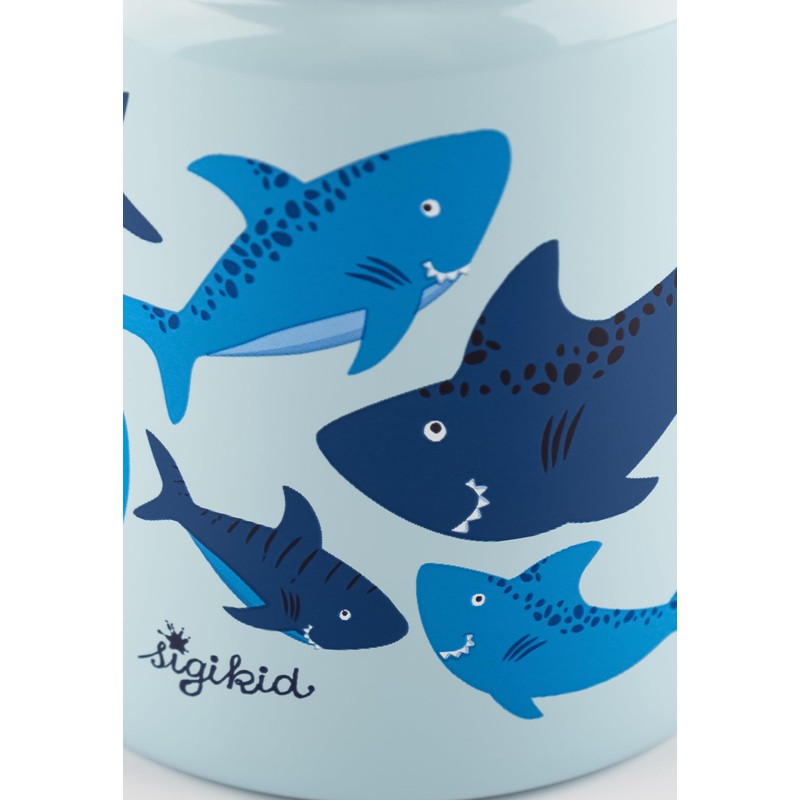 Stainless Steel Water Bottle, 400 ml, Children's Shark Design