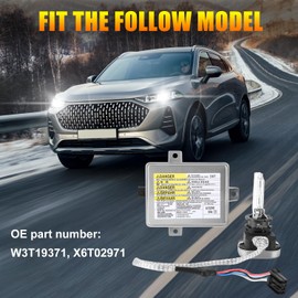 W3T19371 Xenon HID Headlight Ballast with Igniter & D2S Bulb Replacement for Acura TL TSX ILX ZDX RDX Honda Odyssey Mazda 3 5 CX-9 Mitsubishi Outlander Lancer - Replaces W3T15671 W3T16271