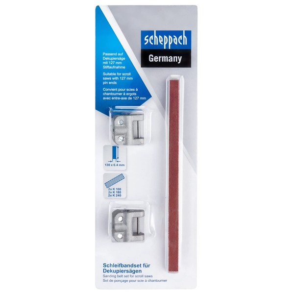 Scheppach Sanding belt set for scroll saws, each 2 x