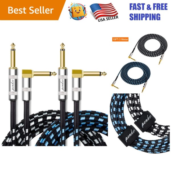 Unbranded Durable 10ft Gold Plated Instrument Cable with Double Shielding