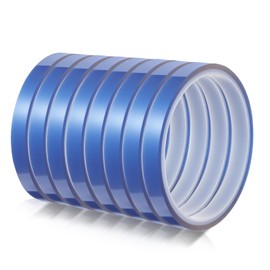 Storystore 8 Rolls Heat Resistant Tape, 10mm x 30m High Temperature Sublimation Tape Heat Proof Tapes Thermal Heatproof Tapes for Soldering, Electric Tasks, 3D Printers (Blue, 8 Roll)