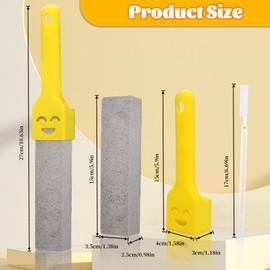 6 Stück Bimsstein Toilettenreiniger, Urinsteinentferner Extra Stark mit 2 Griffe Fugenbürste Handschuhe, Austauschbar Pumice Stone Toilet, Wc für Effektive Reinigung Bimsstein Reinigungsstein