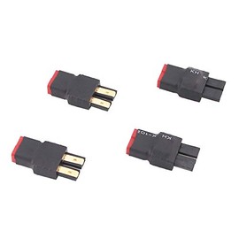 BDHI 4pcs Male TRX Traxxas to Female Deans Connector Adapter for LiPo Slash(BDHI-17)