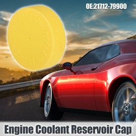 X AUTOHAUX 21712-79900 Engine Coolant Overflow Reservoir Tank Yellow Cap for Nissan Rogue Quest Versa NV200 370Z Murano