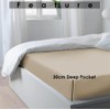 APEX FURNISHINGS Double Fitted Sheet, Beige, 100% Egyptian Cotton deep