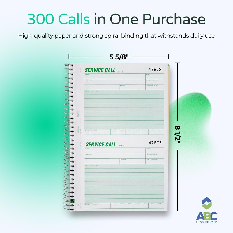 ABC Phone Call Log Book for Office & Businesses -