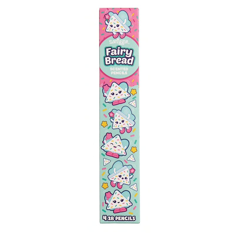 Smiggle Pencils x 4 Pack Scented Wooden With Eraser Top
